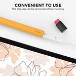 AhaStyle PT180-2 Silicone Protective Case Anti-Slip And Anti-Drop Capacitive Pen Case, For Apple Pencil 2, For Apple Pencil 1