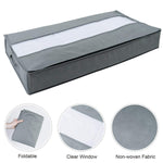 Non-Woven Quilt Storage Bag Home Dustproof Finishing Bag Moving Packing Bag 100 x 50 x 15cm, Light Gray, Deep Gray, Black