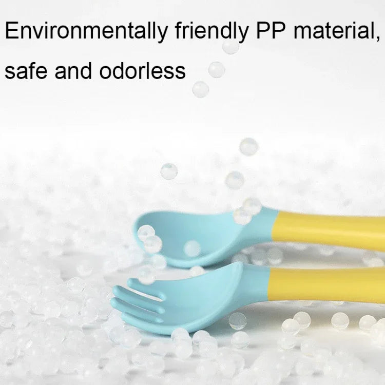 Children Eating Training Tableware Baby Bendable Silicone Soft Spoon, Green