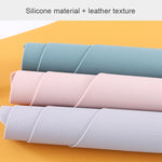 10pcs Teardrop-Shaped Silicone Table Insulation Mat Leather Textured Kitchen Cup And Pot Mat, Coaster(Gray), Coaster(Red), Coaster(Pink), Coaster(Green), Coaster(Blue)
