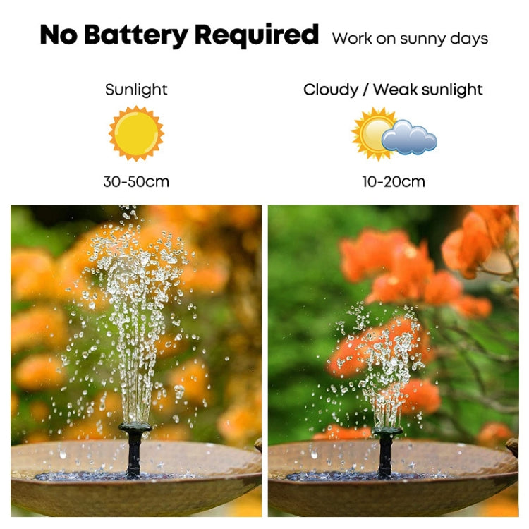 Solar Water Fountain Pool Outdoor Bird Bath Solar Powered Fountain Floating Water, 13cm, 16cm