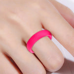 SH100 5.7mm Wide Silicone Ring Glitter Couple Ring, No.8, No.9, No.10