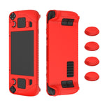 For Steam Deck Game Controller Soft Silicone Protective Cover Case With 4pcs Key Cap, SD001 (Black), SD001 (Red), SD001 (Luminous Blue), SD001 (Luminous Green)