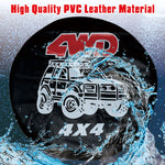 PVC Faux Leather Spare Wheel Cover Rear Tire Protector, 14 inch, 15 inch, 16 inch, 17 inch