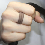 SiR053 V Shaped Grooved Edge Silicone Ring Outdoor Sports Couple Ring, No.13, No.14