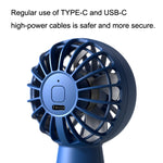 USB Outdoor Mini Handheld Brushless Motor Fan, Style:, 1200mAh, 1500mAh