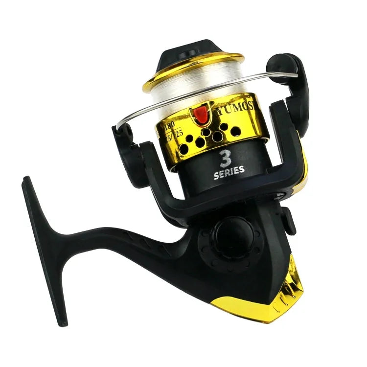 YUMOSHI JL200 Spinning Reel With Line, With Line(Electroplated Blue), With Line(Electroplated Yellow), With Line(Electroplated Red), With Line(Electroplated Silver), With Line(Electroplated Green)