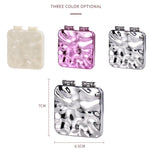 Desktop Mini Electroplating Makeup Double-sided Mirror For Ladies, Mirror (Beige), Mirror (Purple), Mirror (Silver)