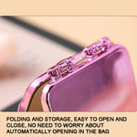Desktop Mini Electroplating Makeup Double-sided Mirror For Ladies, Mirror (Beige), Mirror (Purple), Mirror (Silver)
