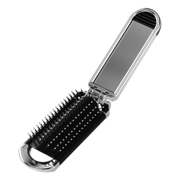 2 in 1 Massage Air Cushion Comb Mirror Integrated Comb Portable Folding Comb, Comb Mirror