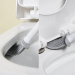 Soft Rubber Toilet Brush Clamp No Dead Space Cleaning Brush, Leakage