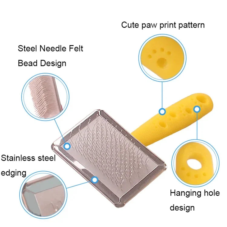 BG-W1347 Pet Hair Removal Massage Comb Dog Cleaning Tools, Random Color Delivery, S, M, L