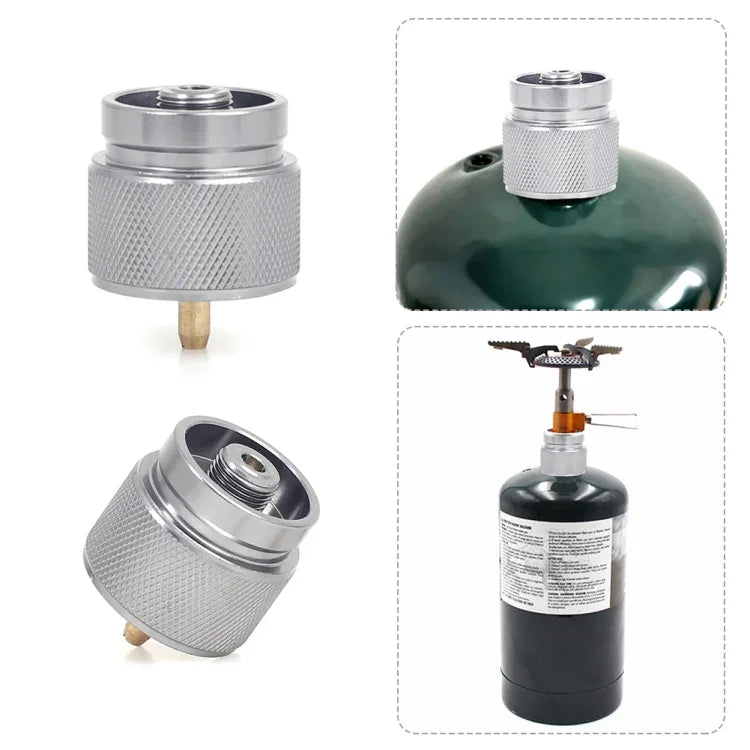 Portable Camping Stove Propane Tank Adapter American Standard Gas Burner Conversion Head, American Standard Gas Burner