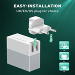 LDNIO A2620C 65W Universal Phone Tablet Charger Type-C/USB-C Port Fast Charger, 65W US Plug, 65W EU Plug, 65W UK Plug