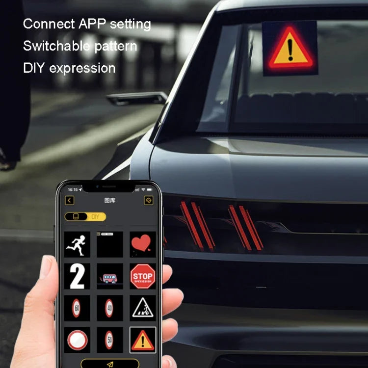 LED Dynamic Emoticon Car Display Screen 5V USB Interface, USB Interface