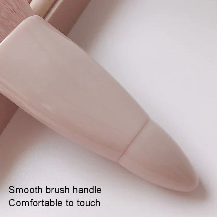 5pcs/Set Medium Portable Makeup Brush Set With Mirror Mini Multifunctional Makeup Brush, Brown, Rose Red, Pink, Fluorescent Green