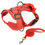 Pet Vest Harness + Traction Rope Set Reflective Breathable Dog Cat Harness, S, M, L, XL