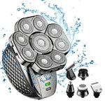9 Knife Head Multifunctional USB Shaver Full Body Water Washing Shaver Men Hair Bald, 6 In 1