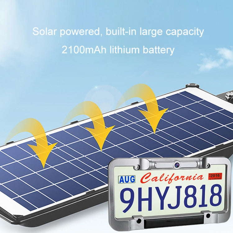 Solar License Plate Frame Wireless Transmission Reversing Camera Display, BC02