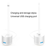 For Apple Pencil 1 USB Charging Adapter Metal Base With LED Indicator, A48 Black