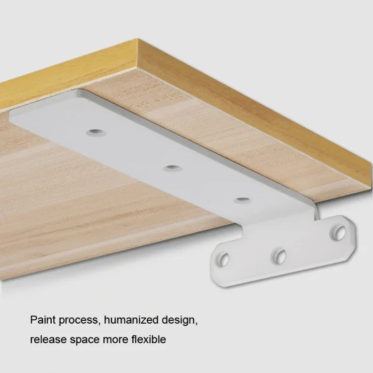 5mm Thick Triangular Bracket Bookshelf Partition Plate, 150mm Black, 200mm Black, 250mm Black, 300mm Black, 150mm White, 200mm White, 250mm White, 300mm White