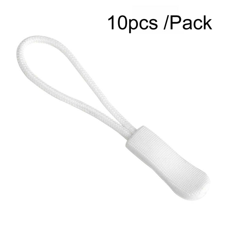 10pcs /Pack TPU Plastic Slider Zipper Cord Caterpillar Puller