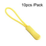 10pcs /Pack TPU Plastic Slider Zipper Cord Caterpillar Puller
