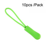 10pcs /Pack TPU Plastic Slider Zipper Cord Caterpillar Puller