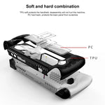 For ASUS Rog Ally Game Console PC+TPU Protective Case Cover With Bracket, PC+TPU  Black+Transparent