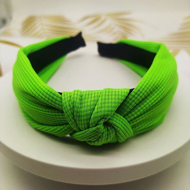 5cm Wide-brimmed Pressed Hair Solid Color Headband