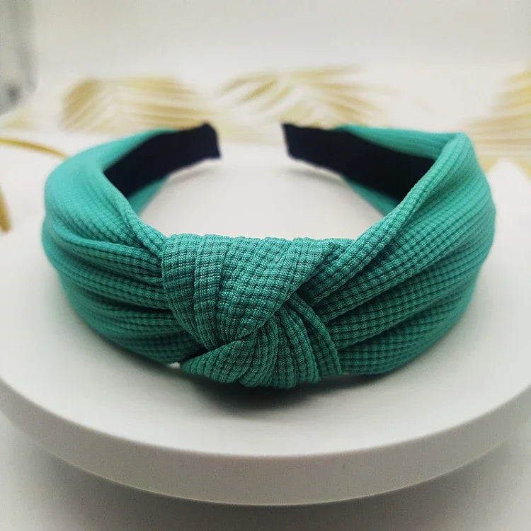 5cm Wide-brimmed Pressed Hair Solid Color Headband