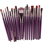 20pcs/set Wooden Handle Makeup Brush Set Beauty Tool Brushes, Coffee, Gold+Black, Black+White, Full Black, Black+Coffee, Brown+White, Gold+Pink, Brown+Green, Brown+Pink, Brown+Black, Gold+White, Gold+Green, Black+Green, Black+Pink, Brown+Purple        ...