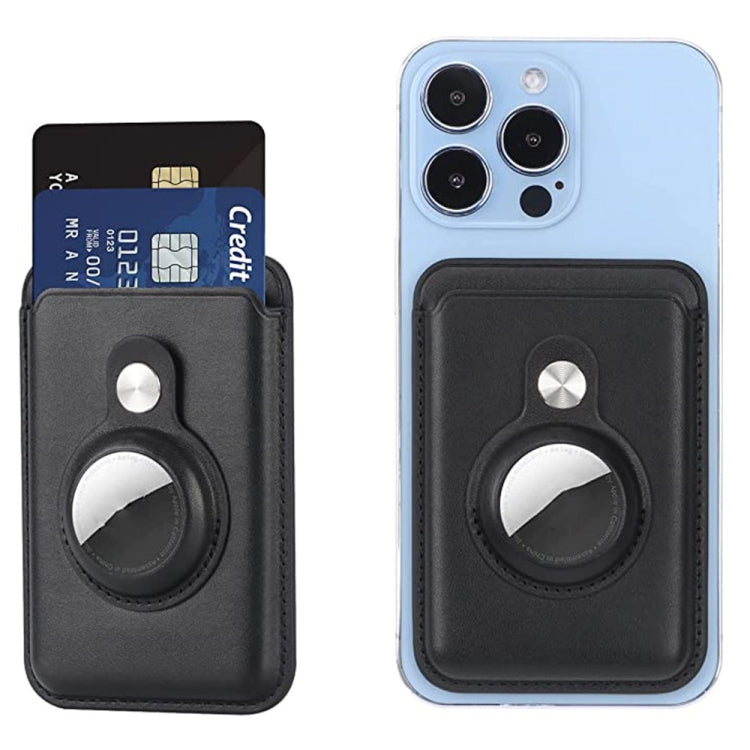 For AirTag 2nd Gen / AirTag 1st Gen Positioner Fiber Card Clip Anti-Theft Card Tracker Protection Cover, Magnetic