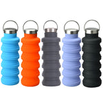 500ml Outdoor Sports Silicone Telescopic Cup Portable Foldable Travel Water Kettle