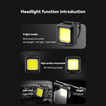 COB Lamp Beads Mini Mountain Bike Light USB Rechargeable Cycling Waterproof MTB Road Bike Lamp, White Headlight, Red Taillight, White Headlight+Red Taillight