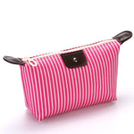 Striped Dumpling Cosmetic Bag Travel Folding Toiletry Bag
