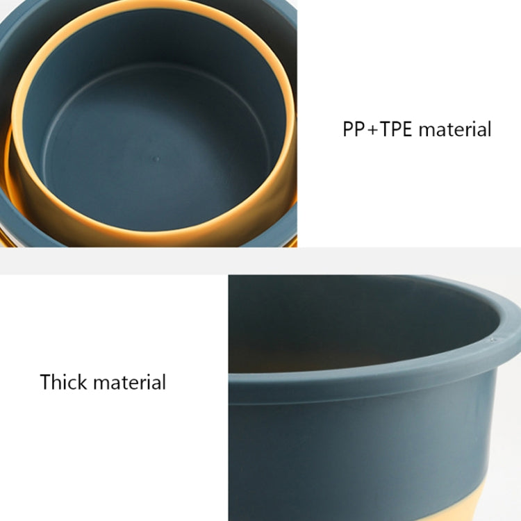Small 4.6L Folding Thickened Portable Plastic Bucket Outdoor Fishing Barrel Car Travel Wash Barrel, Small 5L
