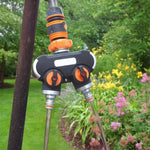 Garden Irrigation And Watering One Pass Two Faucet Water Divider, With Plastic Adapter, With Copper Adapter, With Thread European Connector, With Thread European Connector+Plastic Nipple Connector