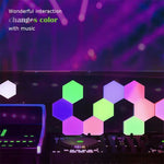 RGB Symphony Hexagon Lights DIY Bedside Ambient Wall Lamp Smart Honeycomb Light, 10pcs/set, 12pcs/set