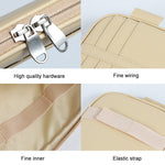 Car Driver License Storage Bag Sun Visor Sunglasses Card Holder, Beige, Gray, Black, Brown