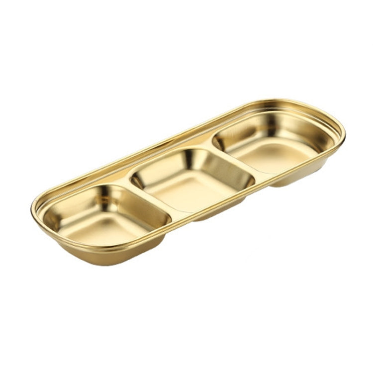 Stainless Steel Square Sauce Dish Hotpot Seasoning Disc Barbecue Tableware, 1 Grid (Silver), 2 Grid (Silver), 3 Grid (Silver), 4 Grid (Silver), 1 Grid (Gold), 2 Grid (Gold), 3 Grid (Gold), 4 Grid (Gold)