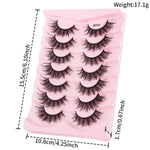 7pairs /Box Faux Eyelashes Natural Fluffy 3D Mink Lengthen Eyelashes, M390
