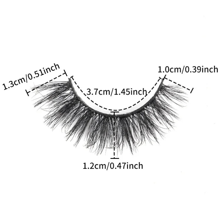 7pairs /Box Faux Eyelashes Natural Fluffy 3D Mink Lengthen Eyelashes, M390