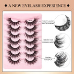 7pairs /Box Faux Eyelashes Natural Fluffy 3D Mink Lengthen Eyelashes, M390
