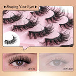 7pairs /Box Faux Eyelashes Natural Fluffy 3D Mink Lengthen Eyelashes, M390