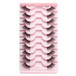 10pairs /Box Half False Eyelashes With Transparent Stems Natura Extension Lashes, Y1001, Y1002, Y1003, Y1004, Y1005, Y1006, Y1007, Y1008, Y1009, Y1011