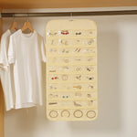 48-grid Jewelry Storage Hanging Bag Mon-woven Double-sided Jewelry Organizer Bag, 48-grid