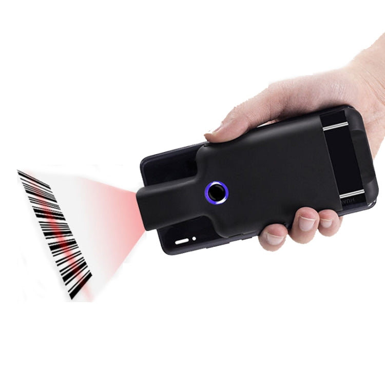 HC101D  2D Bluetooth Barcode Scanner Wireless Back Clip Phone Barcode Reader, 2D Middle, 2D Side