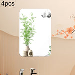 Round Corner Models Rectangle Acrylic Mirror Stereo Wall Stickers Home Decoration Soft Mirror, 4pcs 15cm x 10cm, 4pcs 20cm x 13cm, 4pcs 30cm x 20cm, 4pcs 42cm x 27cm
