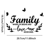 Acrylic Familylove Stereoscopic Mirror Wall Stickers Home Self-Adhesive Decorative Soft Mirror, Familylove